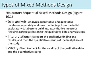 Chapter Ten Mixed Methods Procedures | PPTX