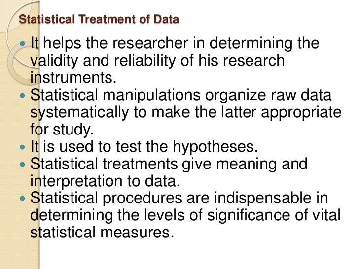 chapter 3 research methodology statistical treatment of data