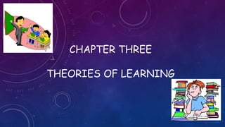 CHAPTER THREE
THEORIES OF LEARNING
 