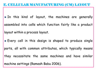Callular Layout PLANT LAYOUT AND TYPES OF LAYOUTS | PDF