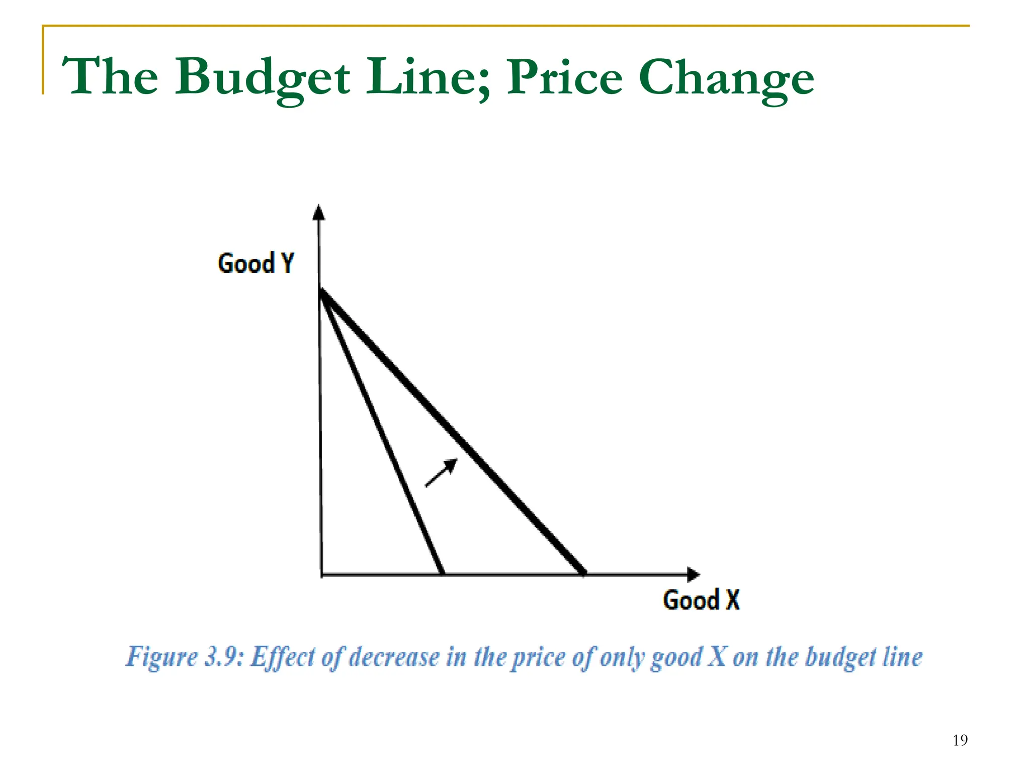 The Budget Line; Price Change
19
 