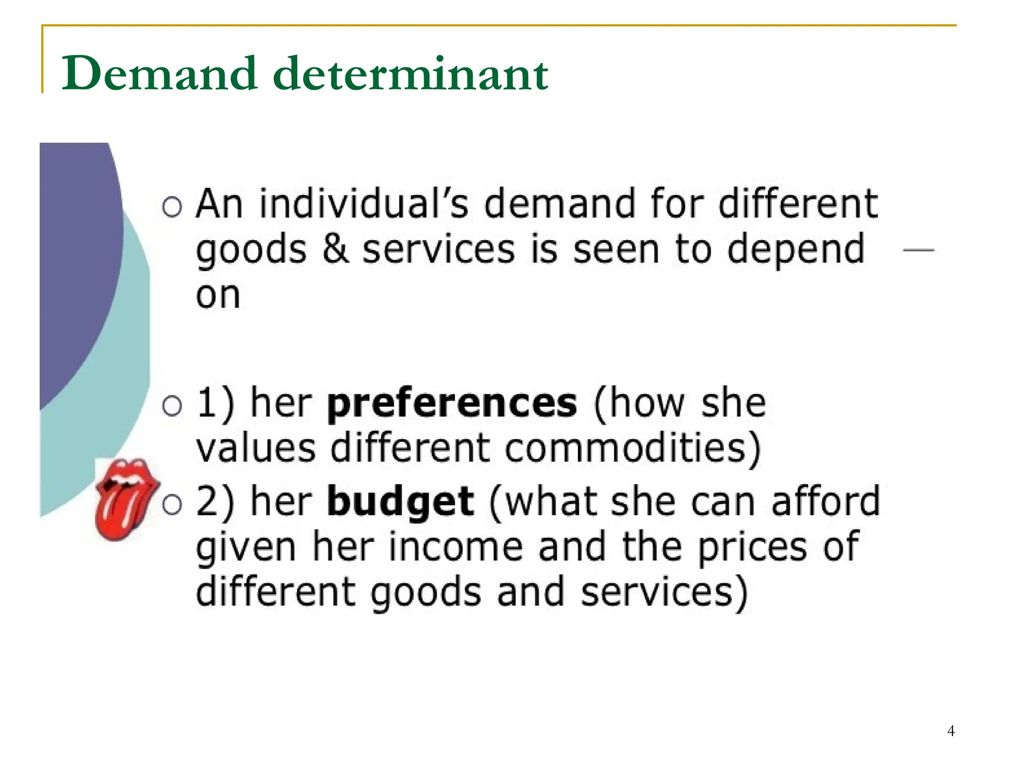 Demand determinant
4
 
