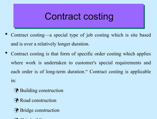 Chapter three.pptx job, batch and contract costing | PPTX