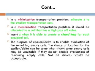 Operations Research Transportation Problems.ppt