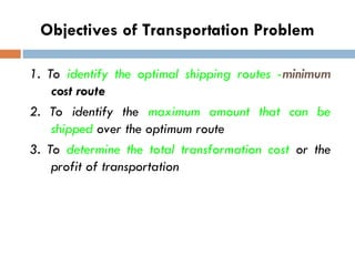 Operations Research Transportation Problems.ppt