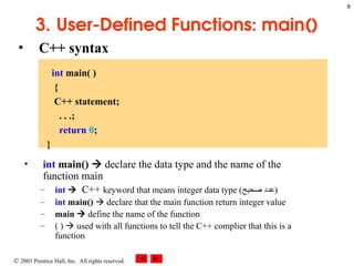 Chapter 3: introduction to C++ Functions.ppt