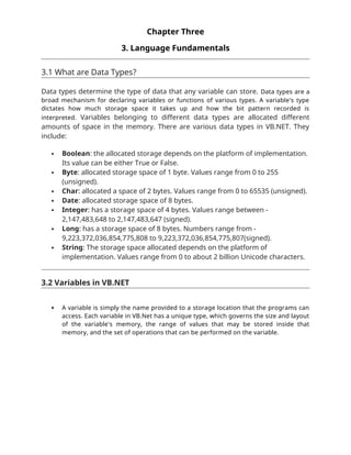 Comprehensive Guide to VB.NET Language Fundamentals: Data Types ...