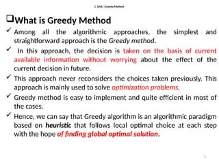 Comprehensive Guide to Greedy Algorithms in Design & Analysis of ...