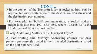 Comprehensive Overview of the Transport Layer in Networking | PDF