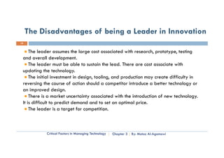 Essential of Technology Entrep. & Innovation- Chapter three critical ...
