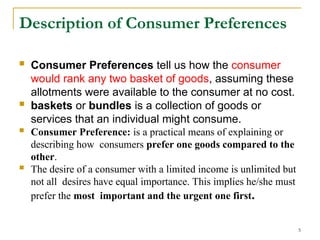 Different Preference Consumer Chapter Three (1) economincs year one .ppt