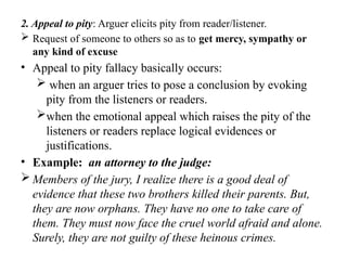 Pitied Example Comprehensive Guide to Informal Fallacies in Reasoning and ...