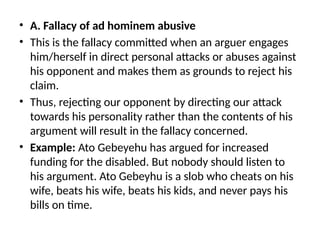 Comprehensive Guide to Informal Fallacies in Reasoning and ...
