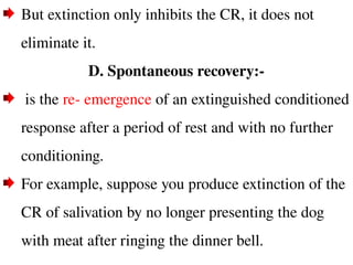 Extinction Conditioning Dogs psychology Chapter Three( learning ).pptx
