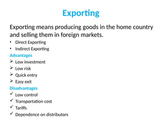Comprehensive Guide to International Market Entry Strategies and ...
