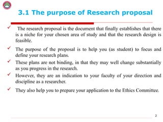 Chapter Three Research Proposal preparation | PPT