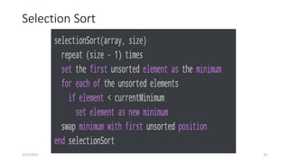 Selection Sort
1/12/2023 20
 