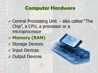 Basic Computer skill second chapter Hardware basics | PDF