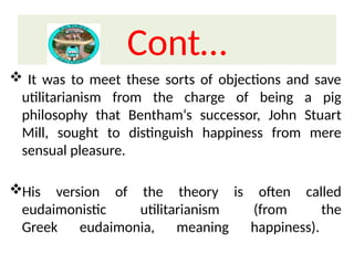 Eudemonistic Comprehensive Overview of Normative Ethics and Teleological Theories | PPTX