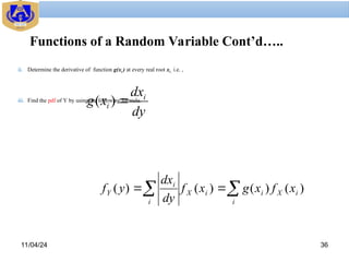 Derivative Random Problem Probability and random process Chapter two-Random_Variables.ppt