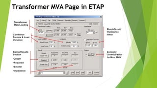 Transformer MVA Page in ETAP
 