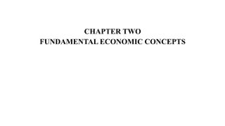 CHAPTER TWO
FUNDAMENTAL ECONOMIC CONCEPTS
 