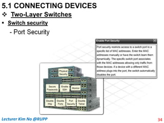 5.1 CONNECTING DEVICES
 Two-Layer Switches
 Switch security
34
Lecturer Kim No @RUPP
 