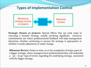 Strategic Thrusts Examples Chapter vi strategic control and evaluation | PPT