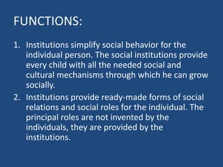 social institution | PPTX