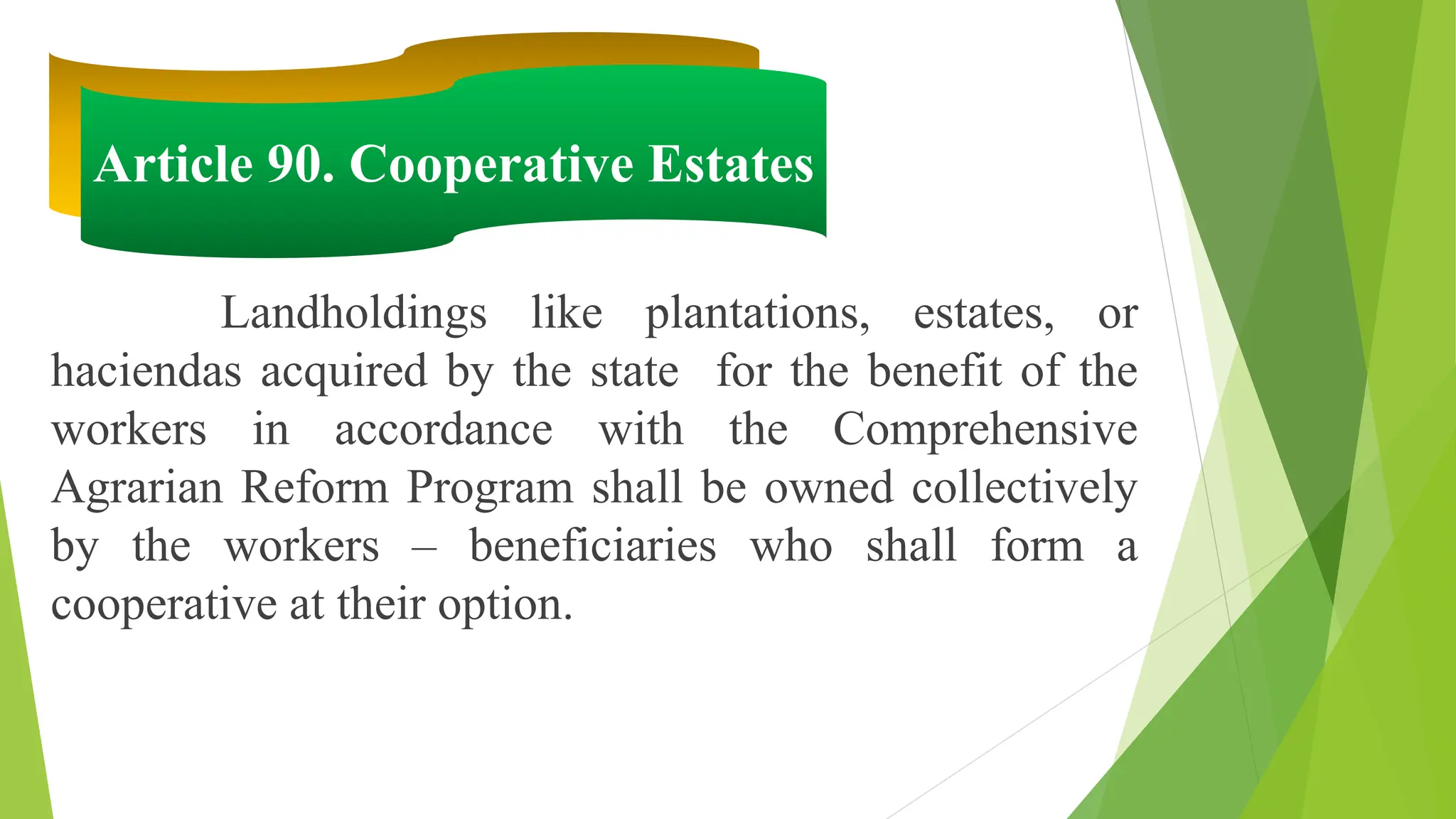 Cooperative movement and the history of agrarian reform | PPTX