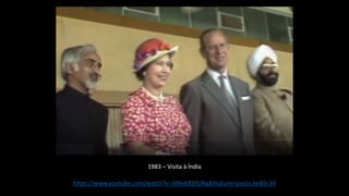 https://www.youtube.com/watch?v=3PAvK8SVURg&feature=youtu.be&t=24
1983 – Visita à Índia
 