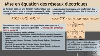 Mise en équation des réseaux électriques
Pour un réseau électrique en régime stable, prenant les
conventions suivantes :
•...
