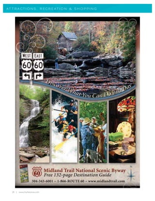 A T T R A CT I O N S , R E C R E A T I O N & S H O P P I N G




   28 | www.charlestonwv.com
 