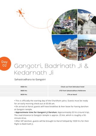 Get ready to be detailed about Char Dham Yatra by Helicotper 1N/2D!