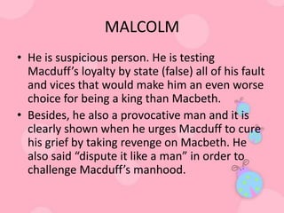 macduff characteristics