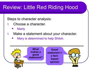 Character analysis