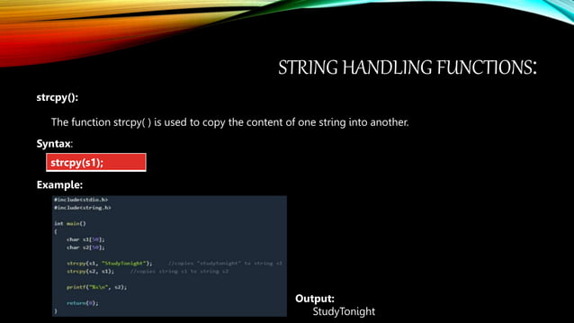 Character Arrays and strings in c language | PPT