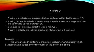Character Arrays And Strings In C Language Ppt Character Arrays And Strings In C Language Ppt