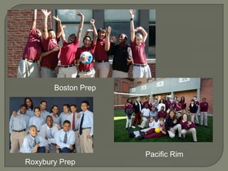 Boston Prep
Roxybury Prep
Pacific Rim
 