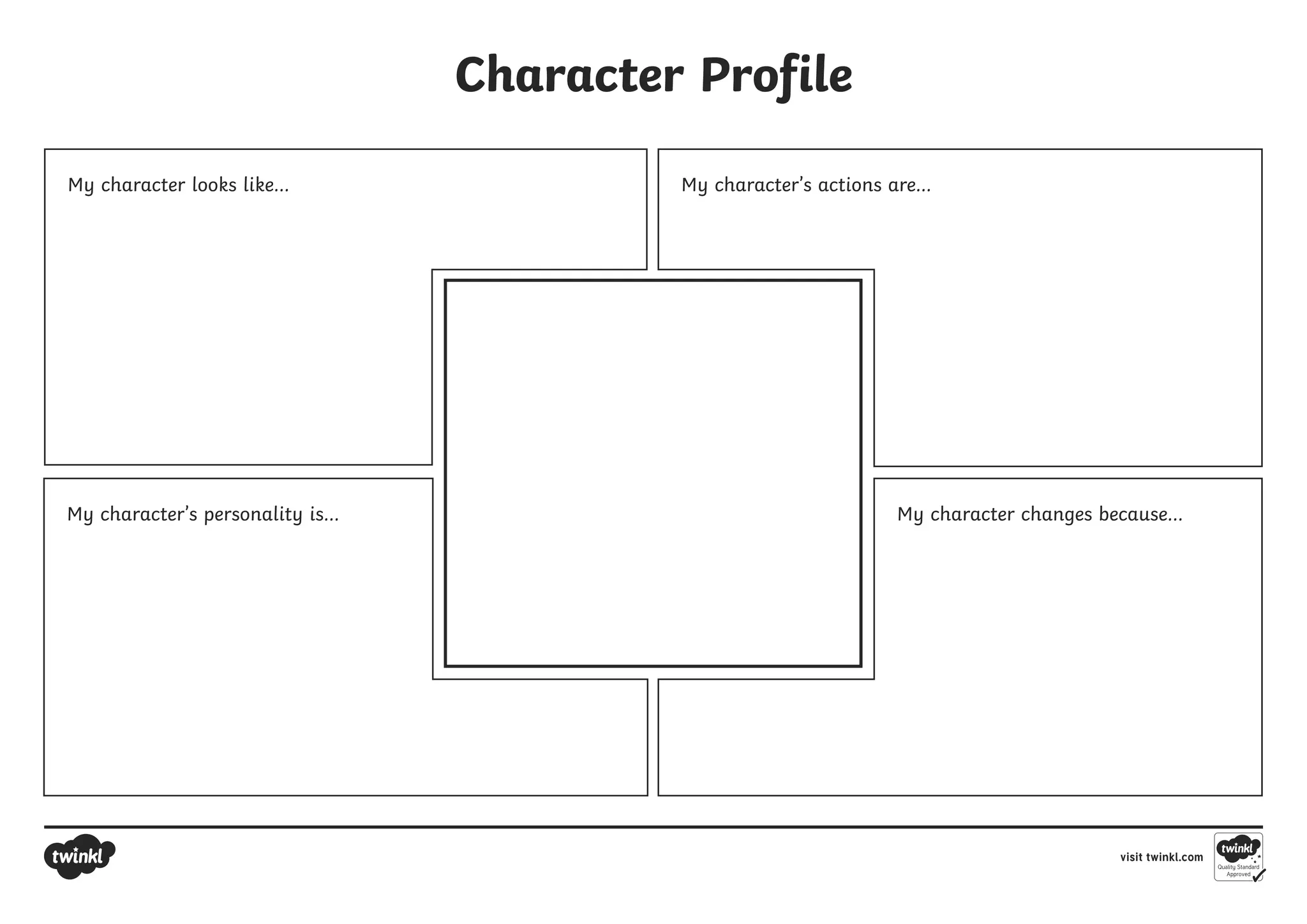 Character Profile
My character looks like…
My character’s personality is… My character changes because…
My character’s actions are…
visit twinkl.com