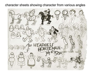 character sheets showing character from various angles 