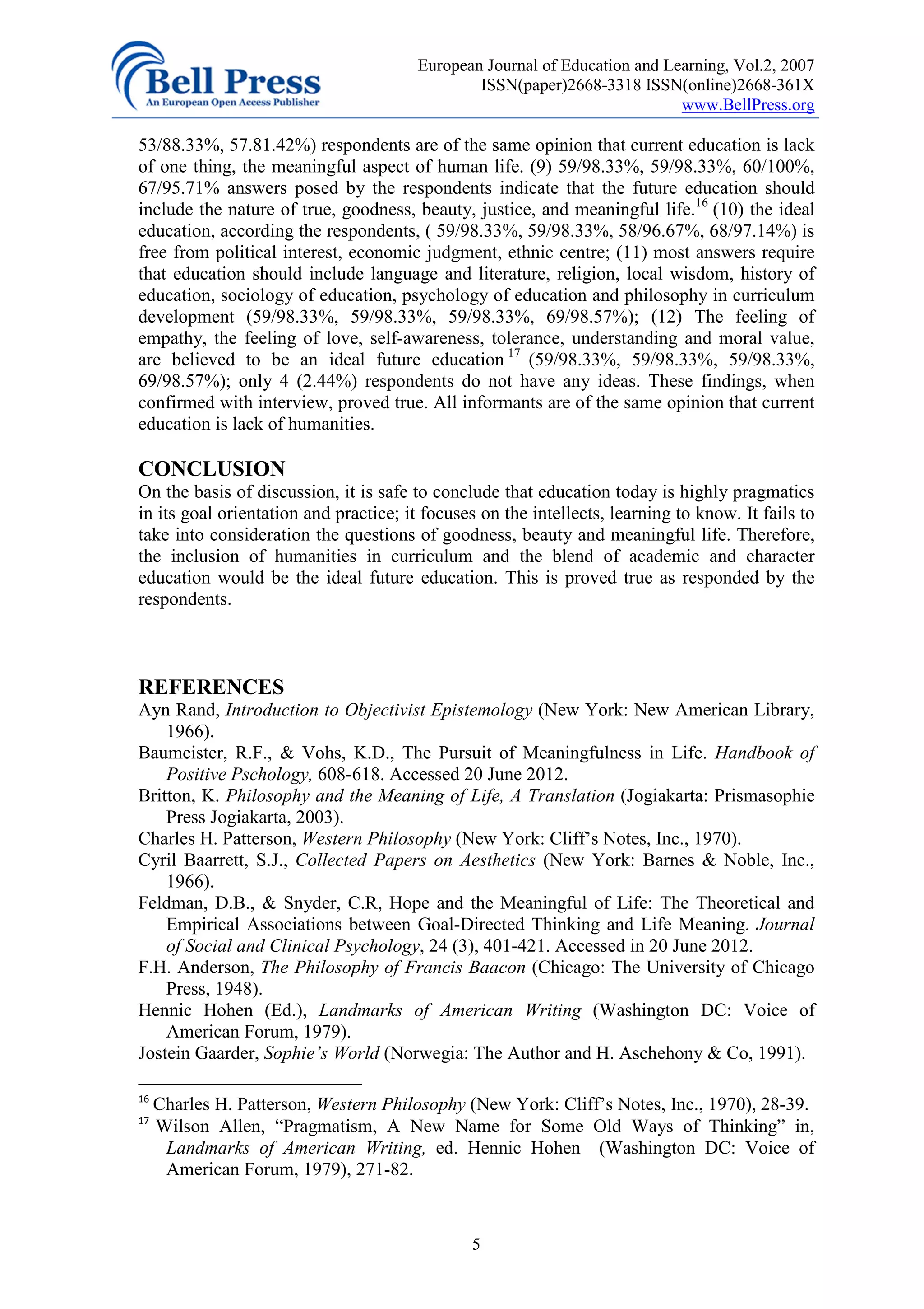 Character Education Pdf Education