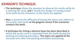 Characterization in complete dentures | PPTX