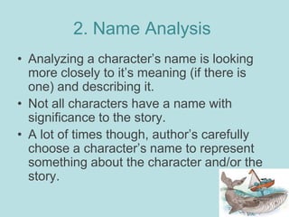Characterisation in Don't Call Me Ishmael by Gerard Michael Bauer | PPTX