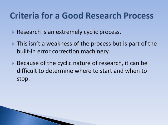 Characteristics And Criteria Of Good Research PPT