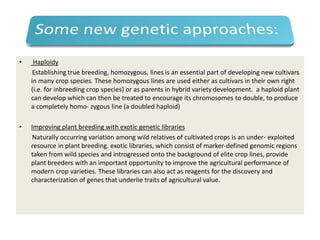 Characteristics Improvement in Plant Breeding | PPT