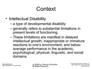 Comprehensive Overview of Intellectual Disability and Mental ...
