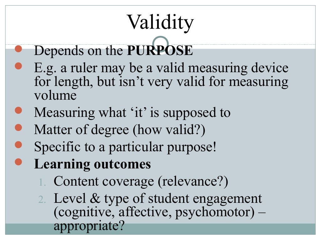 Characteristics of a good test
