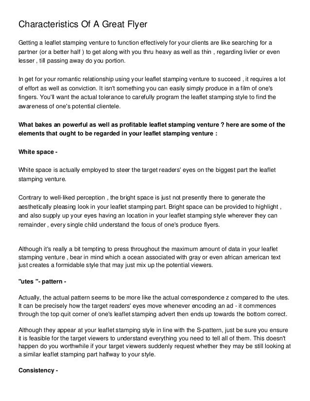 characteristics of a great flyer how to be a good flyer