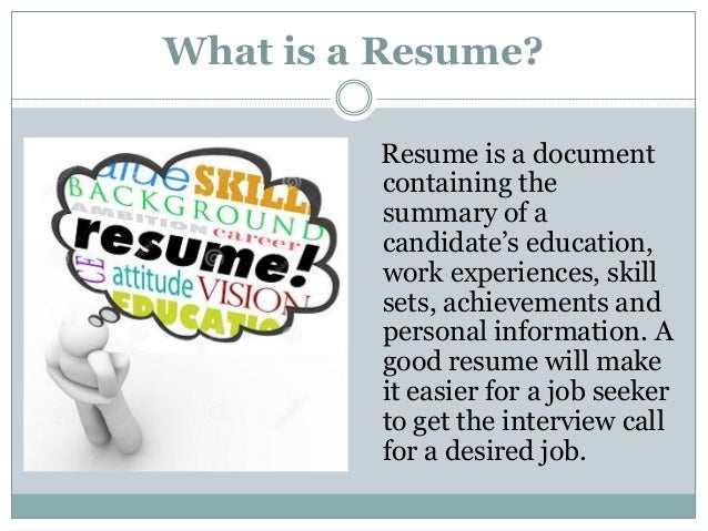 good resume characteristics